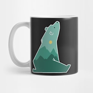 Cute Mountain Bear looking up Mug